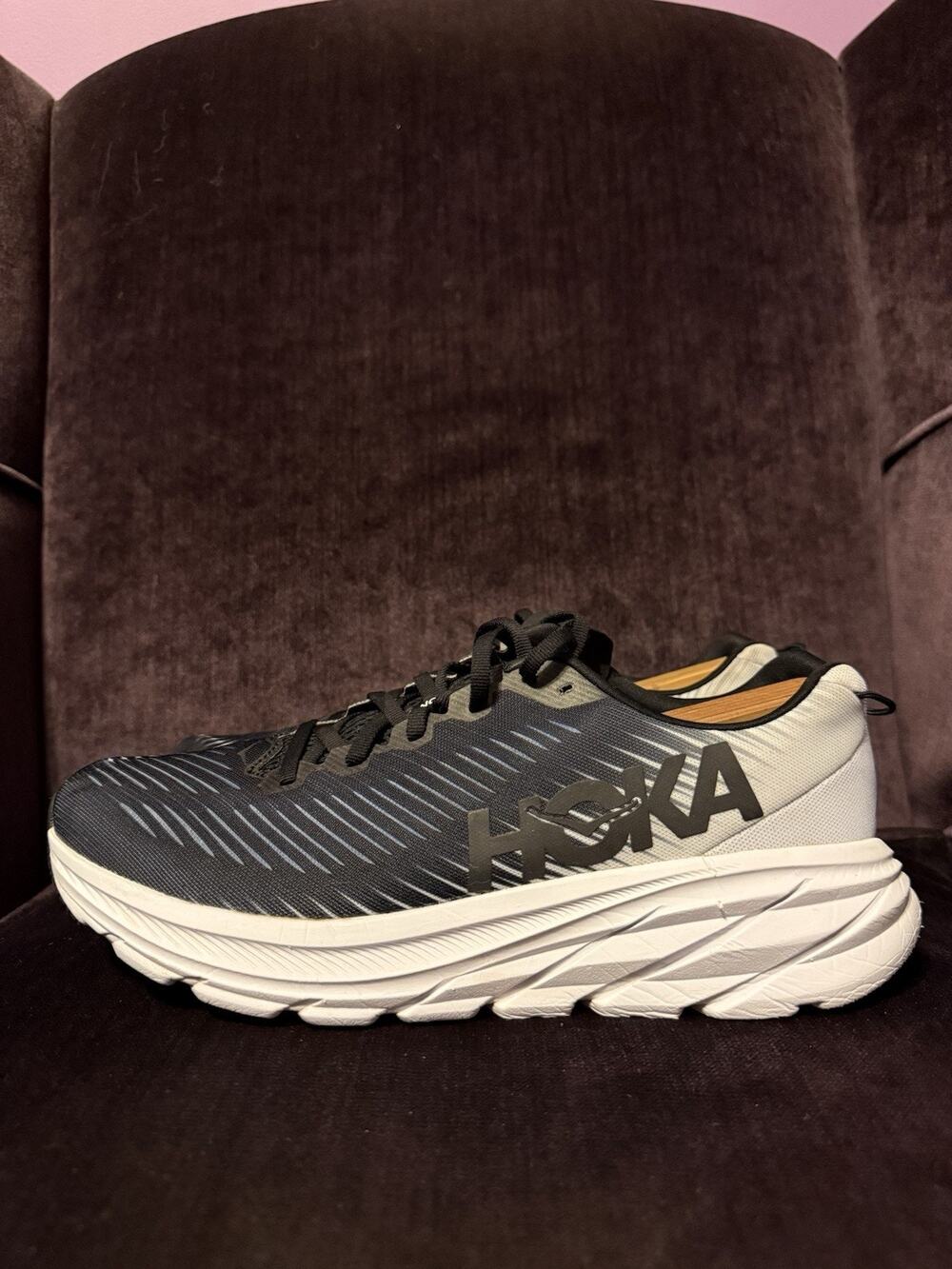 HOKA Rincon 3 ‘Black White’ Women’s Size 9 B 1119396BWHT Running Shoes Sneakers
